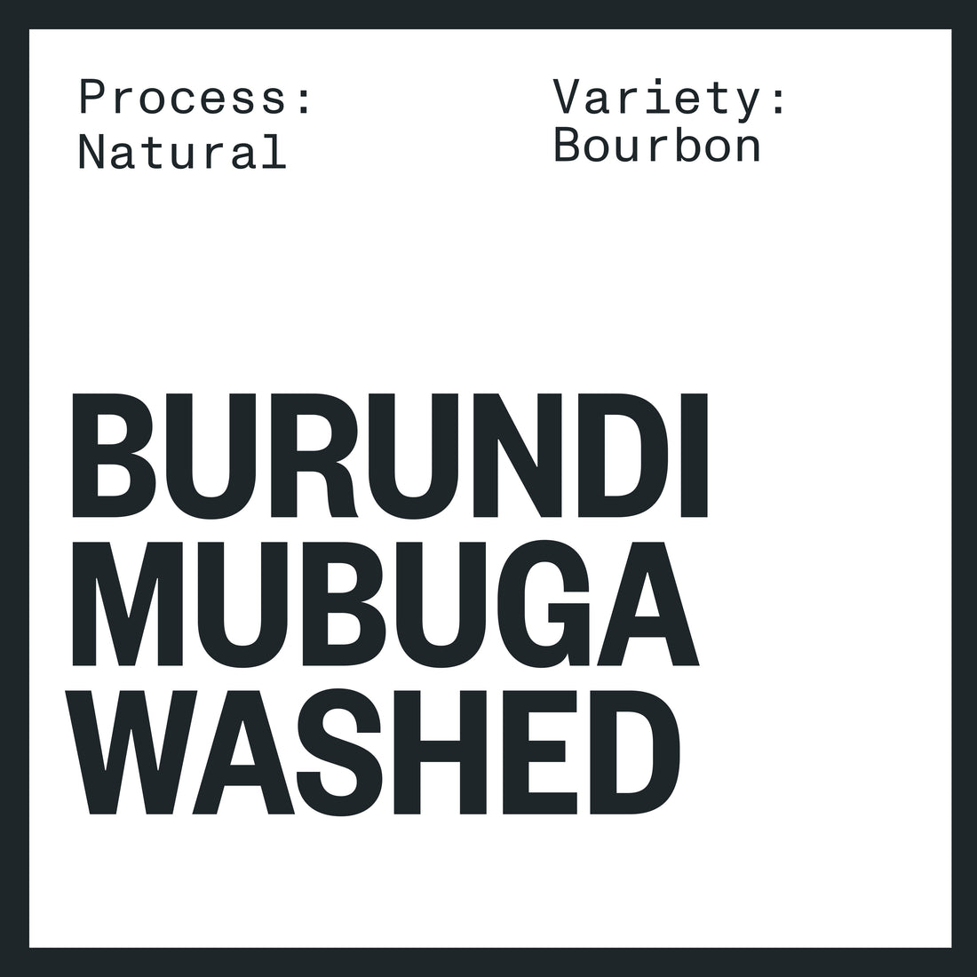 BURUNDI MUBUGA NATURAL